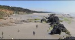 Outcrops on Quail Street beach Oregon