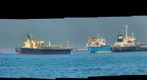 Singapore City Scenes: View of Southern Anchorage from Sentosa Island