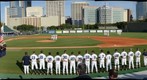 U.S. Marine Corps Color Guard, Two Baseball Teams and Three Umpires - Rendering Honors