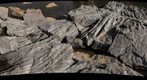 Metamorphosed, boudinaged bedding of the Mather Gorge Formation