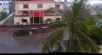 Siem Reap street view during rainstorm
