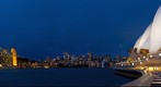 Sydney Opera Bar Night View, Circular Quay, Harbour Bridge and Opera House, 5:18pm, Jun 21, 2011