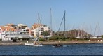 Cap d'agde France de l'iles des loisir l'avant Port et ces commerces 