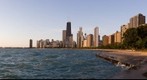 Chicago skyline at sunrise