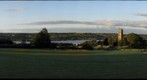 GP121  Blagdon Lake &amp; Church  in Yeo Valley  Nr Bristol. Somerset