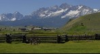 View from Museum site of Stanley, Idaho and Sawtooth Mountain Peaks