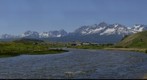 Salmon River near Stanley, Idaho and Sawtooth Mountain Range