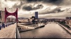 Bilbao sobre el puente La Salve