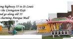 Antique Mall in Livingston, Illinois with Huge, rather Gigantic, Statues