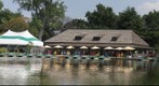 Boat House and Lake in Forest Park in St Louis, Missouri