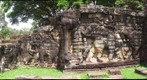 Ancient wall near Angkor Wat, Cambodia