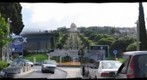 Bahai gardens with cars