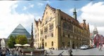 city hall of Ulm and the new library