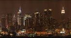 Nightime skyline of Manhattan from Hamilton Park in Weehawken, NJ