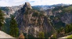 Half Dome, Nevada and Vernal Falls from Glacier Point