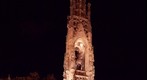 Night view of  the Memorial of Imperator Francis I at Anenske namesti in Prague Czech Republic