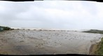 2011-08-28 Hurricane Irene aftermath at the parking lot for Squibnocket beach, Chilmark, MA, Martha's Vineyard