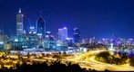 Perth Skyline from Kings Park, Western Australia, 9:53 to 9:59pm, Dec 19, 2009