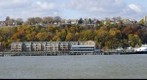 Jersey side of the Hudson River with fall colors