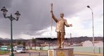 Statue of Daniel Estrada Perez, in Cusco, Peru.