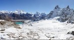 View over Gokyo valley from Renjo La pass