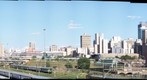 Johannesburg as seen from pedestrian bridge next to M2 motorway