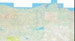 Mapa topografico de Cantabria. Area de 160x160 Kms