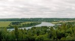 The panoramic view of the Tarusa - a small town, located in Kaluga region (central Russia)