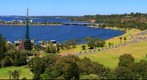 Swan River, The Swan Bells, The Esplanade and Kings Park from the roof of Council House, Perth, Western Australia, Jan 12, 2012 at 10:15am