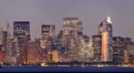 Statue of Liberty against downtown NYC skyline