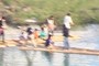 People on the river...