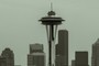 Space Needle being painted