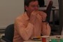 Paul eating mango