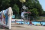 Towels and Lifeguard stand