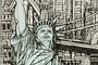 The Statue of Liberty - with Eyelashes