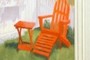 Red Chair with Geraniums