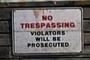 No Trespassing