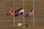 Flags at half mask