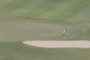 Just barely on the green