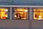 Woman in hotel room