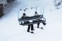 Skiers on lift