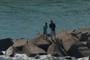 Fishing on the rocks