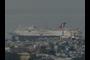 Cruise ship in drydock