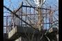 Remains of the wrought iron railing