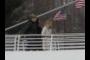 Cold walk on the bridge