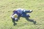 Kids rolling down the Indian mound
