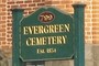 The entrance to Evergreen Cemetery