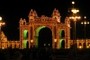 Illuminated main gate, Mysore Palace