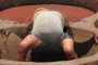 Bent backward