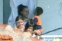Happy Family, mother smiles at son